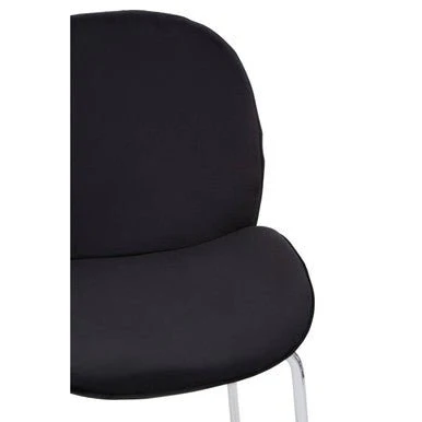 Tamzin Black Velvet Chrome Finish Bar Chair - Image 9