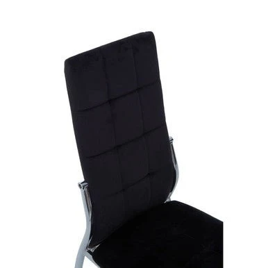 Tamzin Black Velvet High Back Dining Chair - Image 10