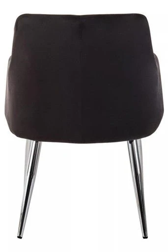 Tamzin Black Velvet Splayed Dining Chair - Image 5