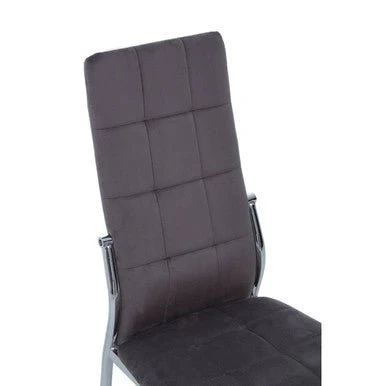 Tamzin Grey Velvet High Back Dining Chair - Image 10