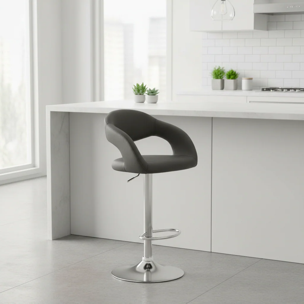 Taylor Grey Faux Leather Bar Chair - Image 4