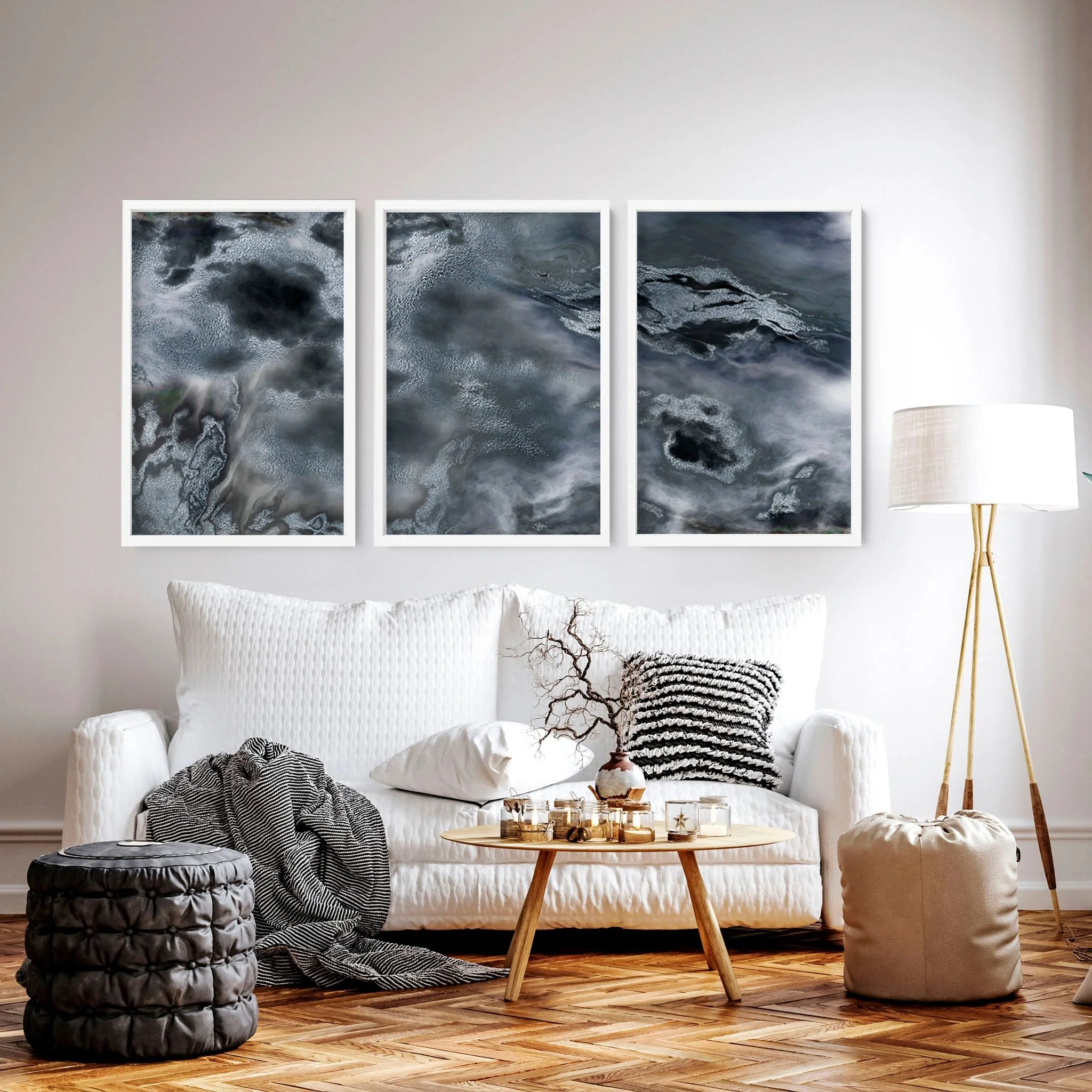 Teal Coloured Wall Art | set of 3 framed wall art prints - Image 2
