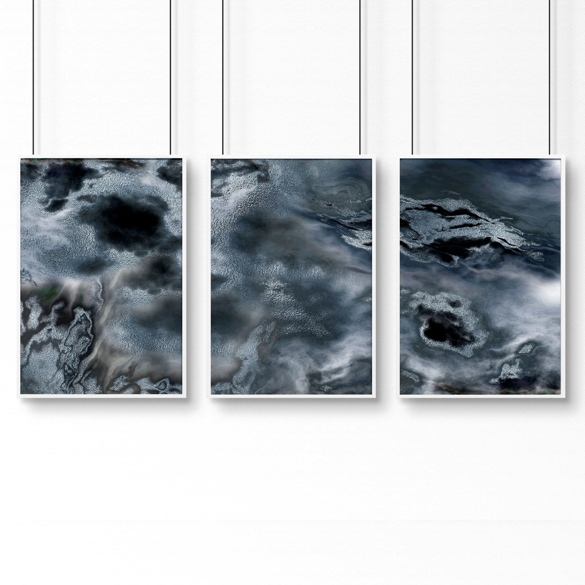 Teal Coloured Wall Art | set of 3 framed wall art prints - Image 8