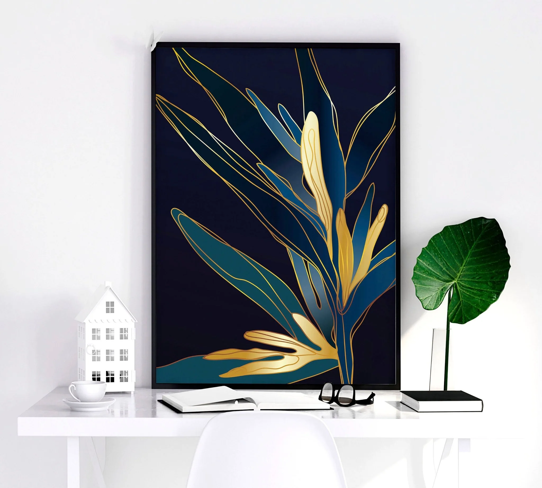 Living room artwork | set of 3 Teal wall art prints - Image 5