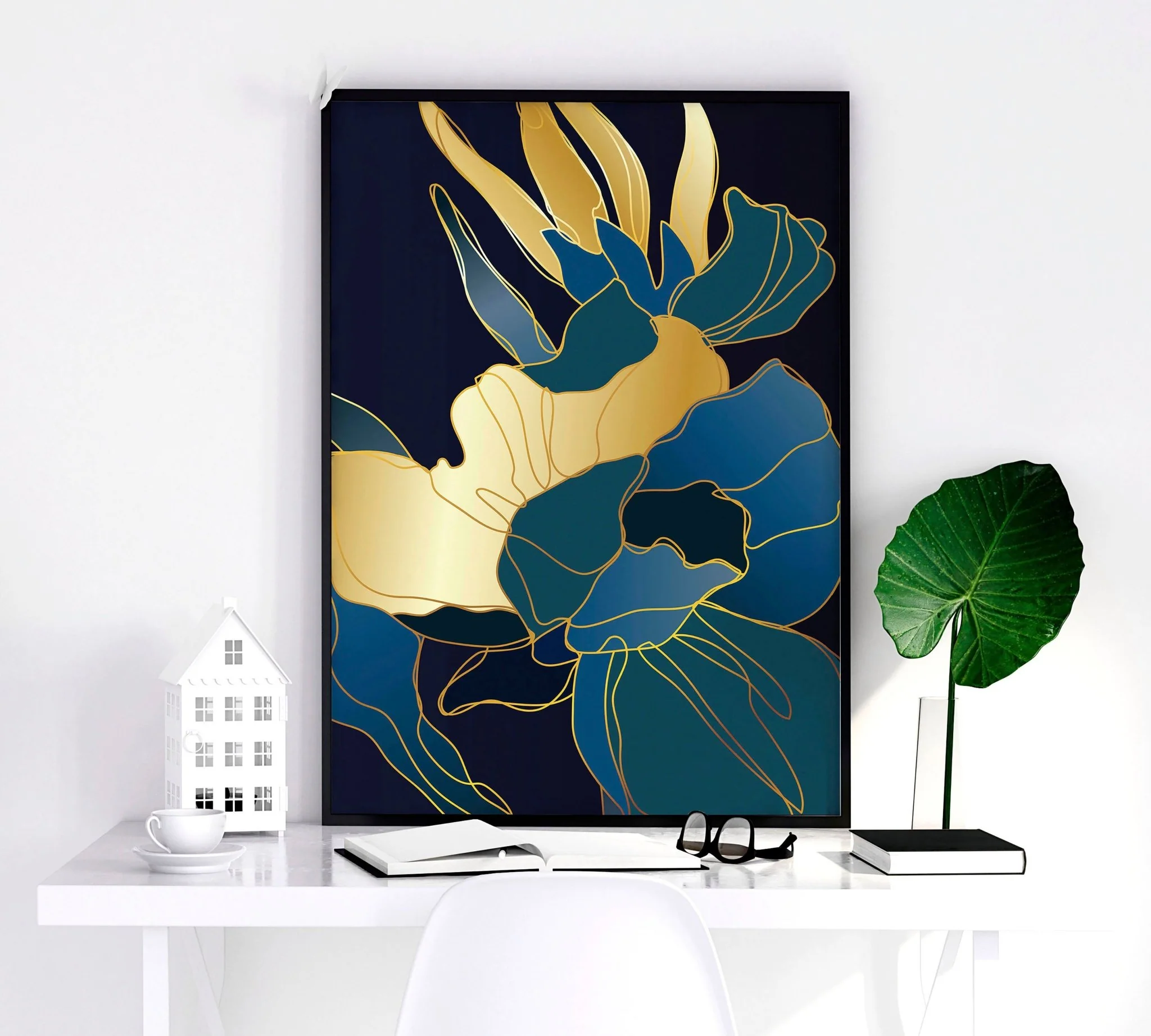 Living room artwork | set of 3 Teal wall art prints - Image 7