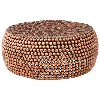 Templar Beaded Iron Copper Coffee Table - Image 5