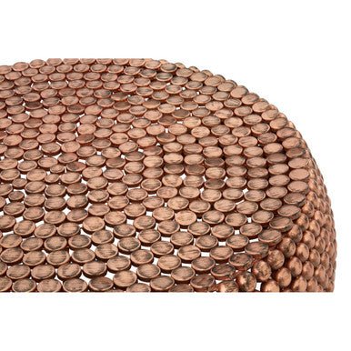 Templar Beaded Iron Copper Coffee Table - Image 6