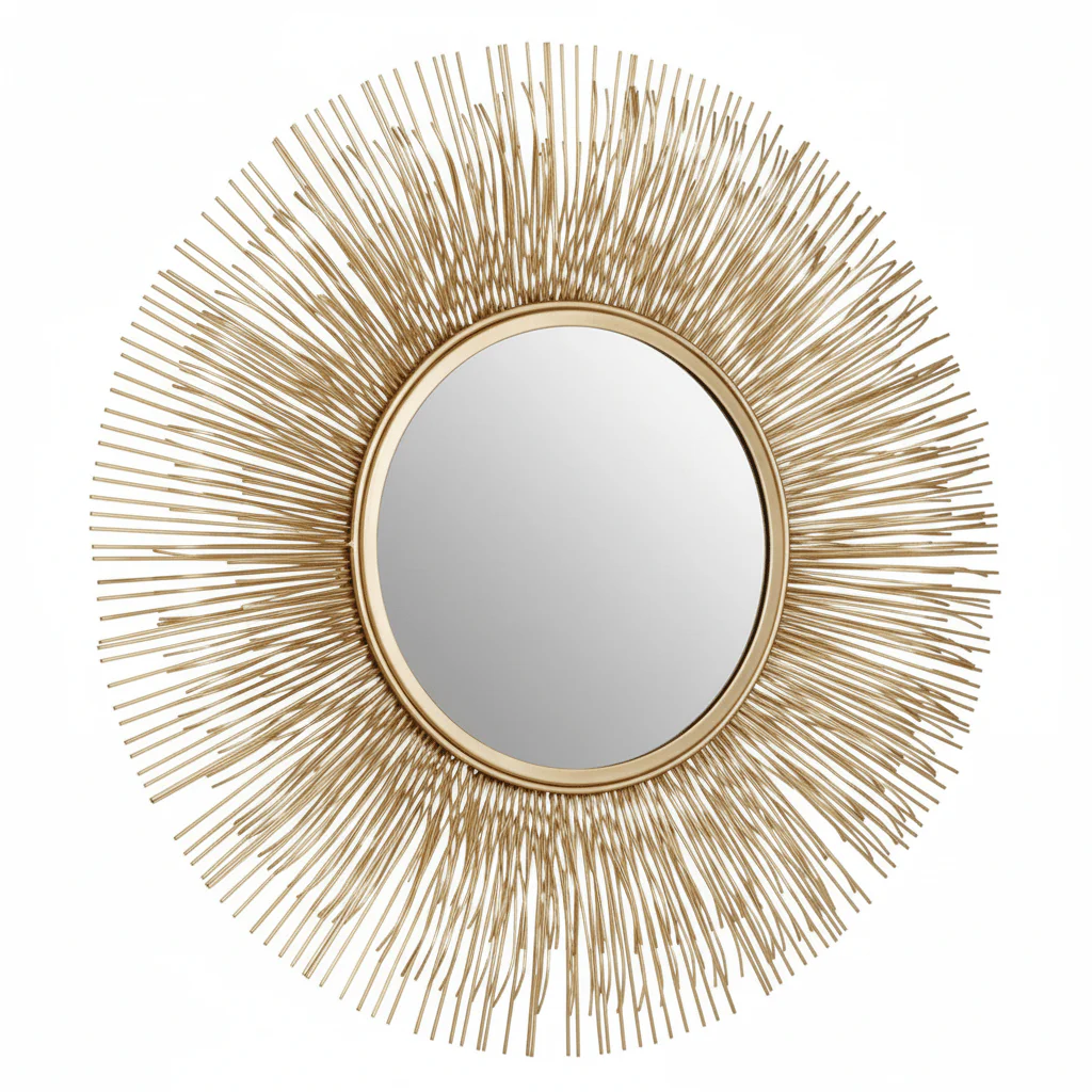 Templar Gold Finish Sunburst Wall Mirror - Image 3