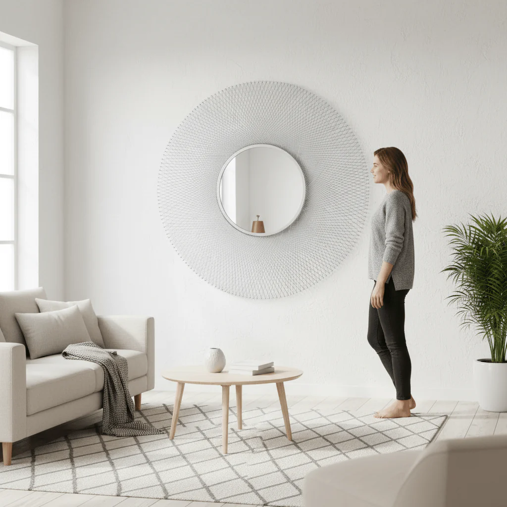Templar Large Round Wall Mirror - Image 2