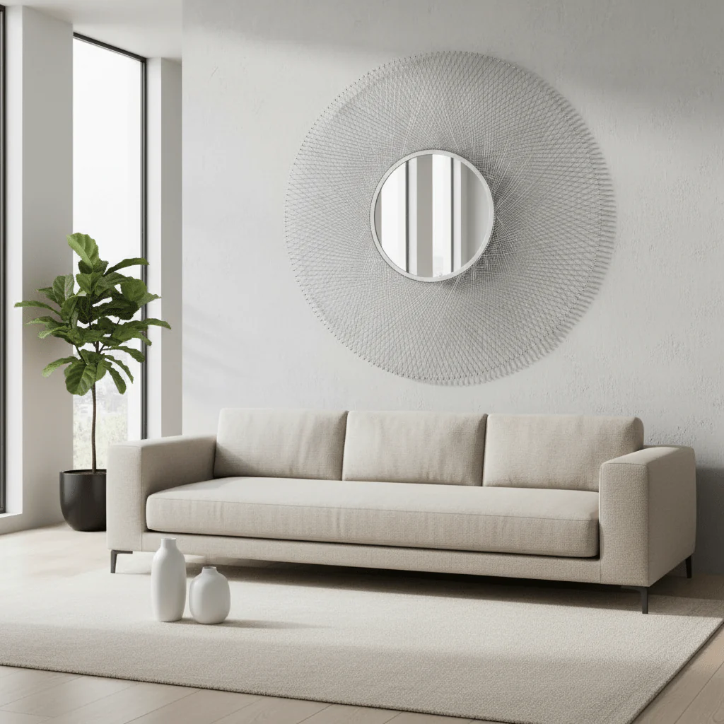 Templar Large Round Wall Mirror - Image 4