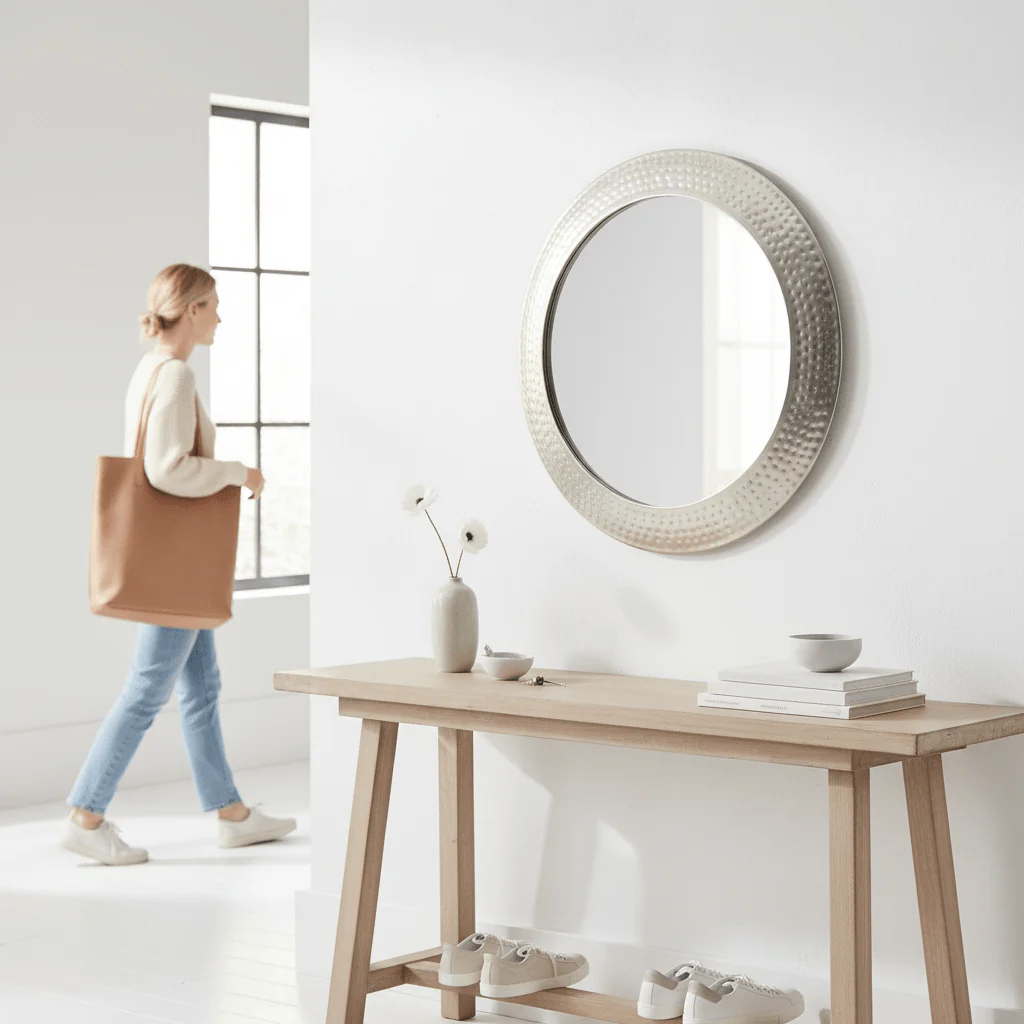 Templar Pewter Finish Wall Mirror