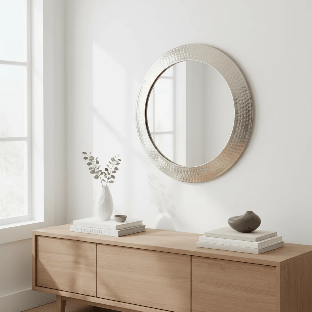 Templar Pewter Finish Wall Mirror - Image 5