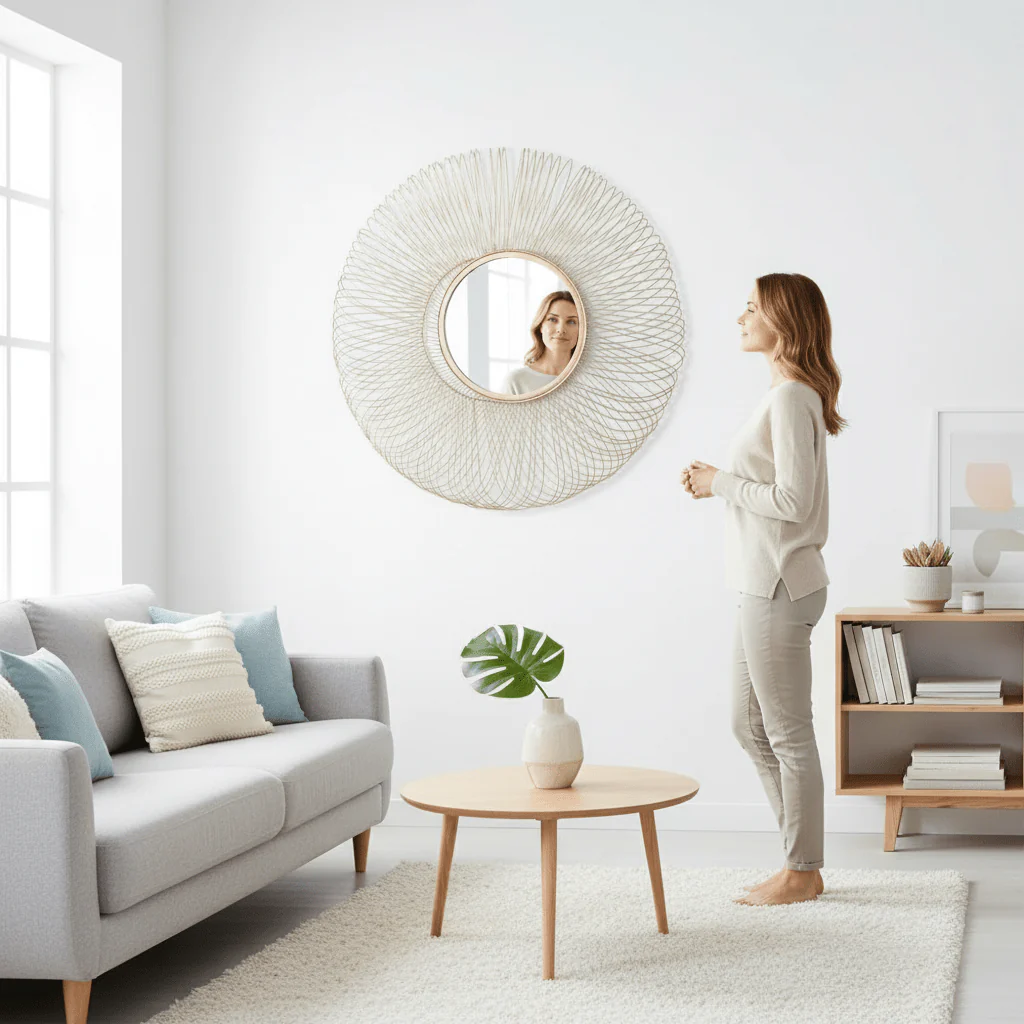 Templar Twisted Wire Wall Mirror - Image 2