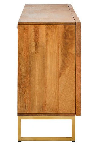 Teora Mango Wood Paper Rope Detail Four Door Sideboard - Image 8