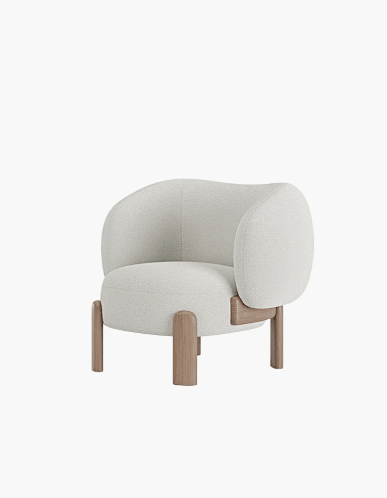 Thelonious Boucle Armchair, White Armchair - Image 12