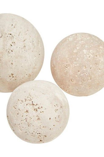 Tibor Travertine Set of 3 Deco Balls - Image 8