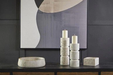 Tibor Travertine Small Candle Holder - Image 8