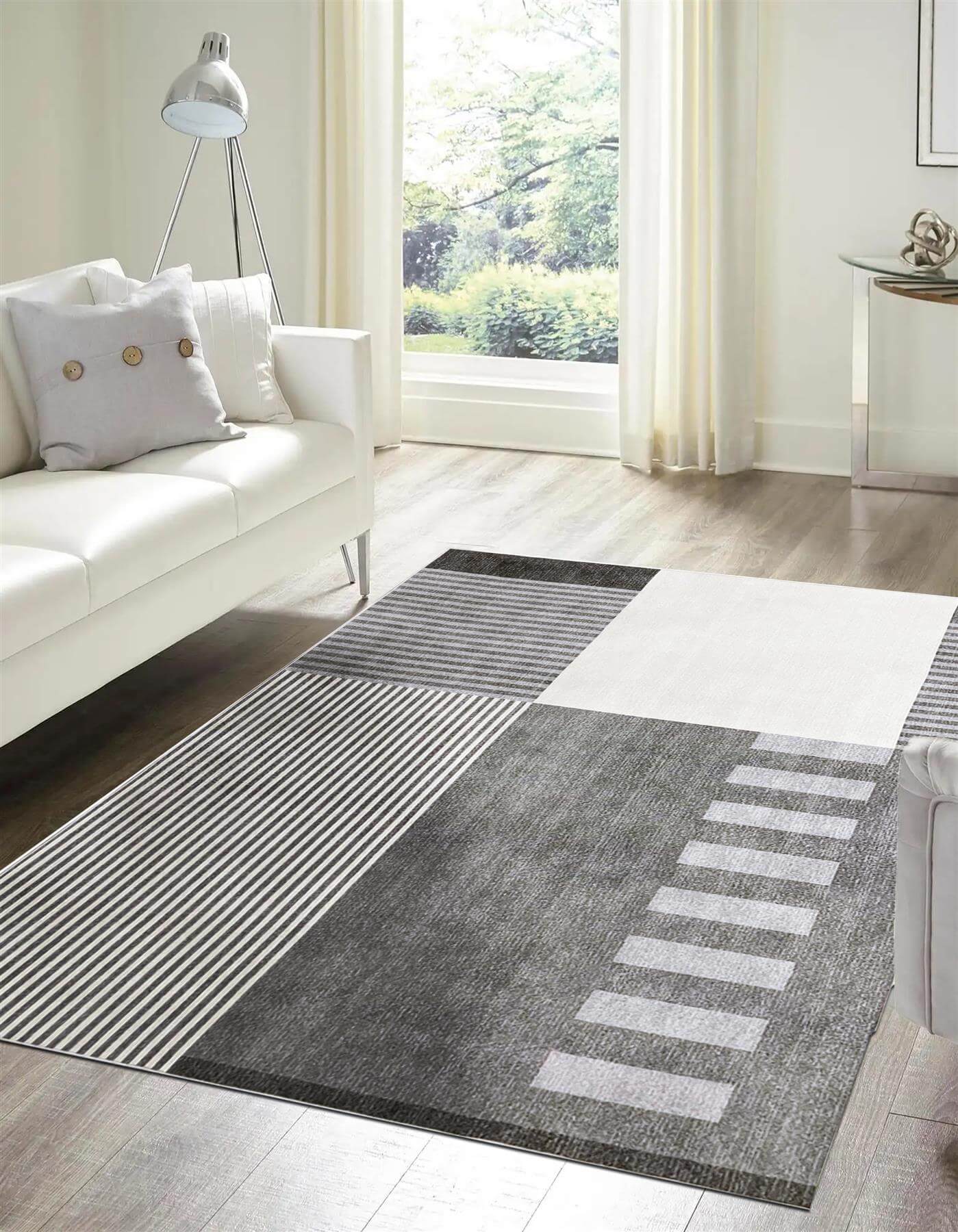 Tokyo Geo Blocks Grey Rug - Image 2