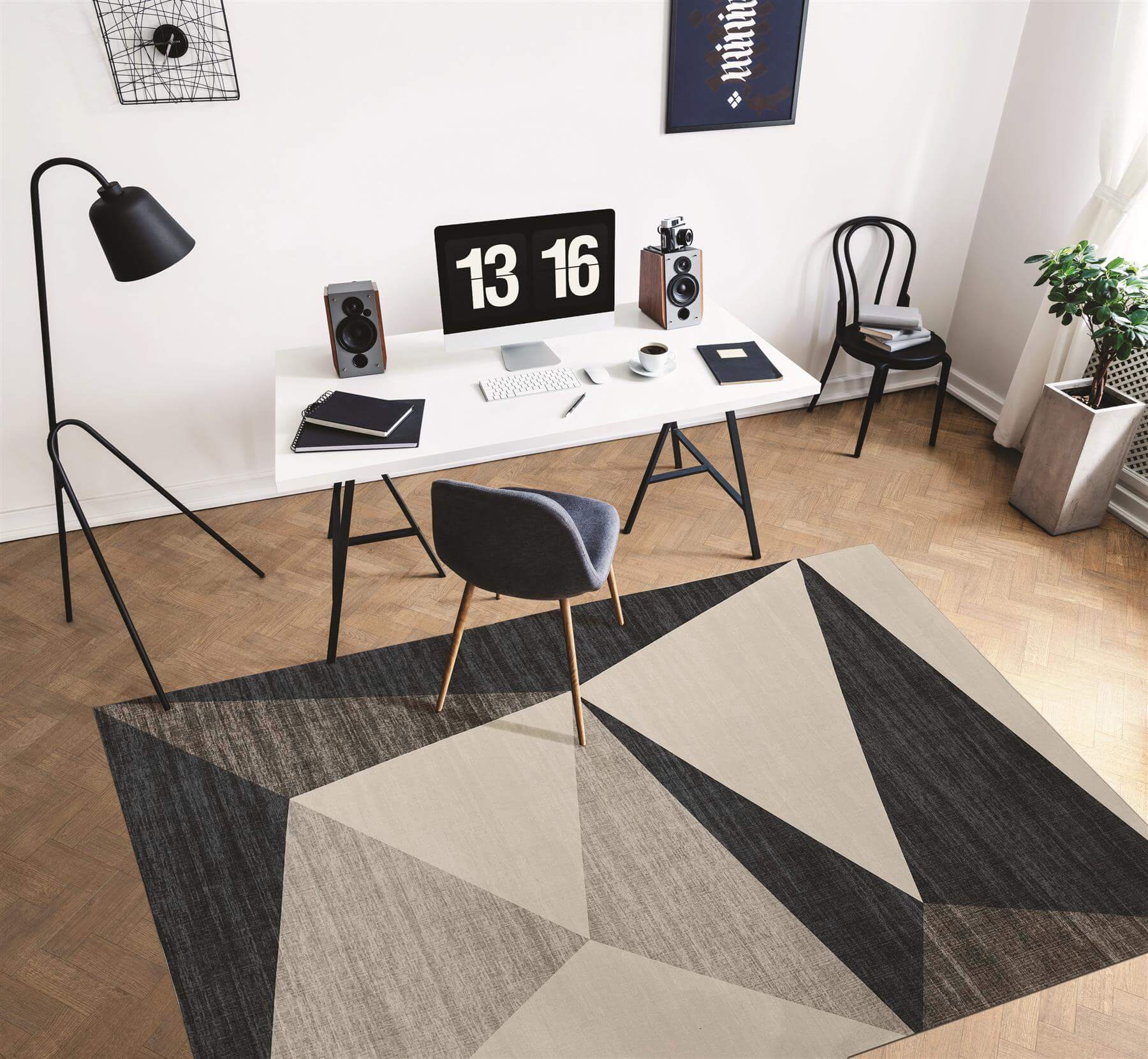 Tokyo Geo Blue Rug - Image 3
