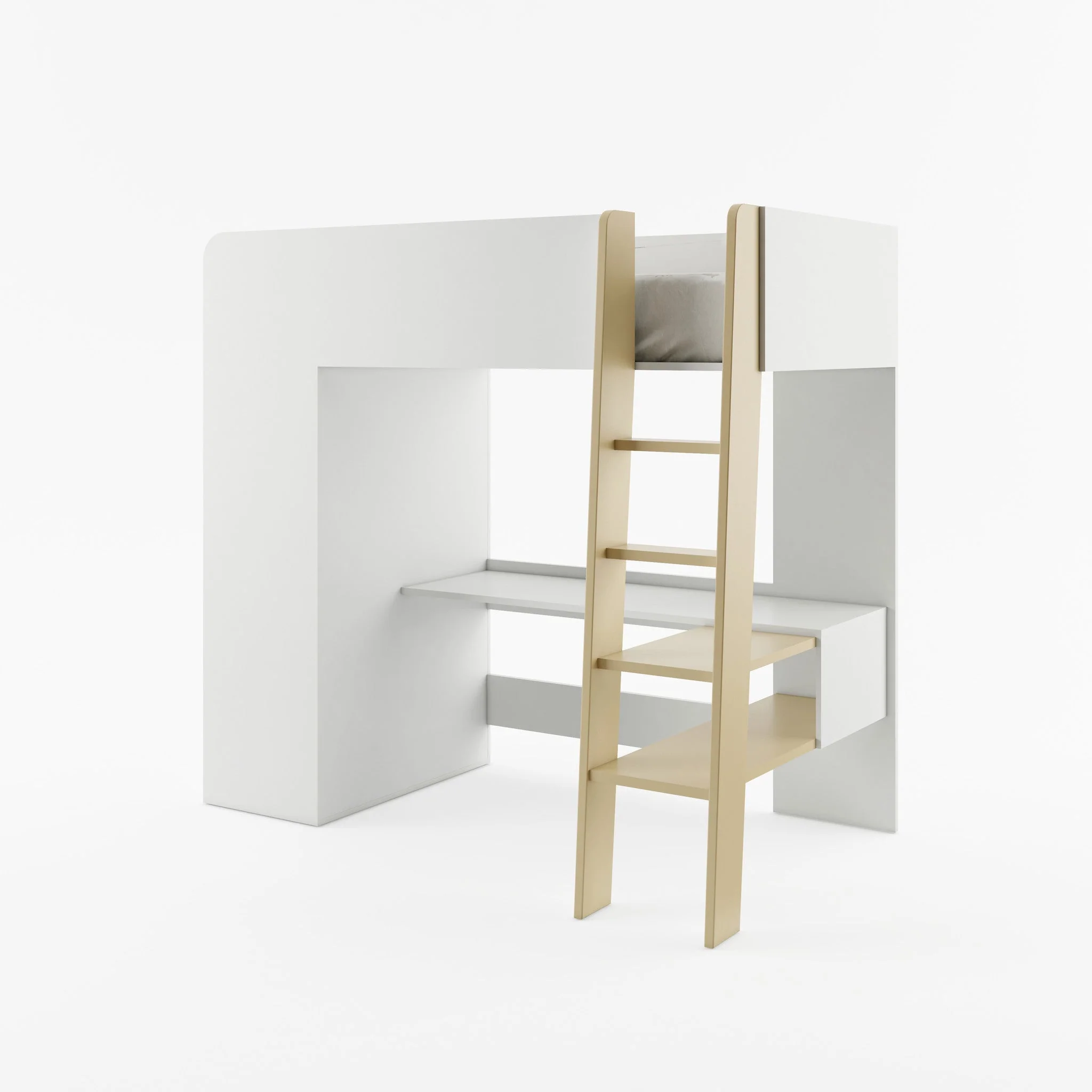 Tom TM-01 Bunk Bed with Computer Desk and Wardrobe - Image 3