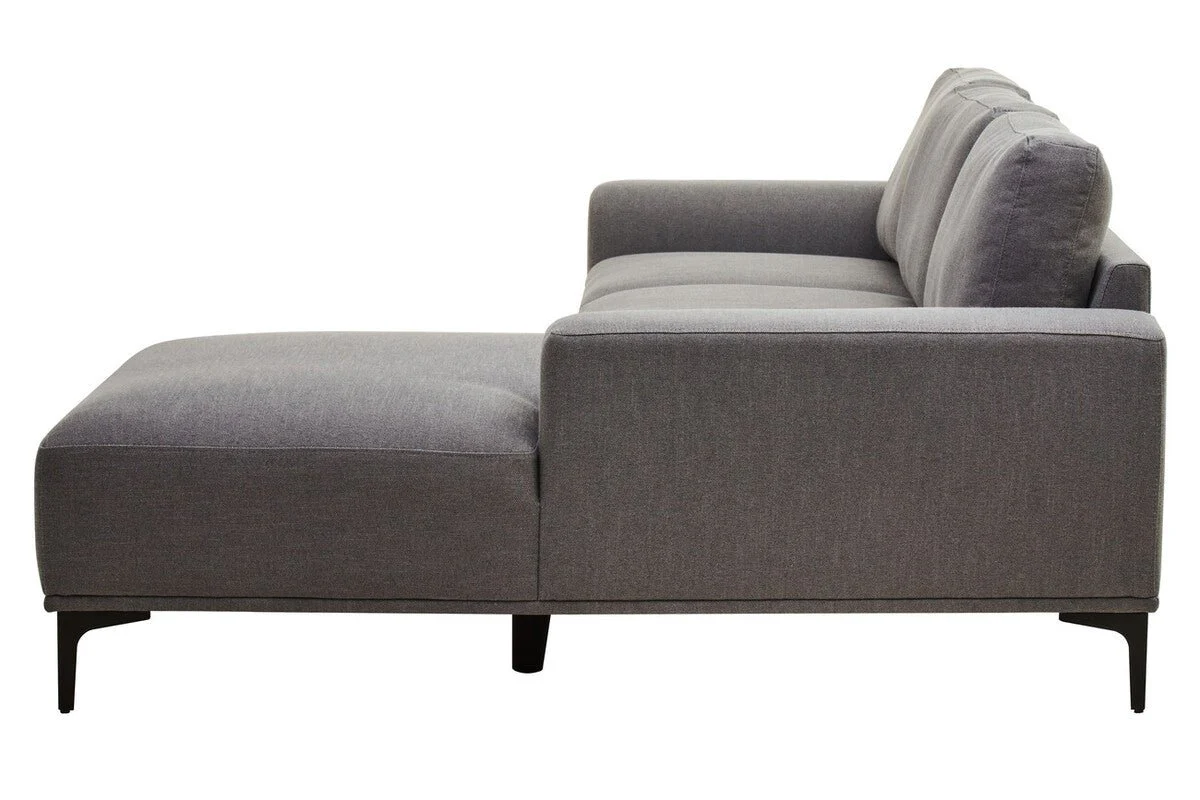 Toulon 3 Seat Grey Fabric Right Chaise Sofa - Image 7