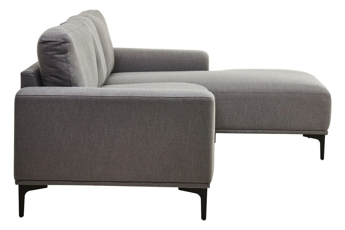Toulon 3 Seat Grey Fabric Right Chaise Sofa - Image 9