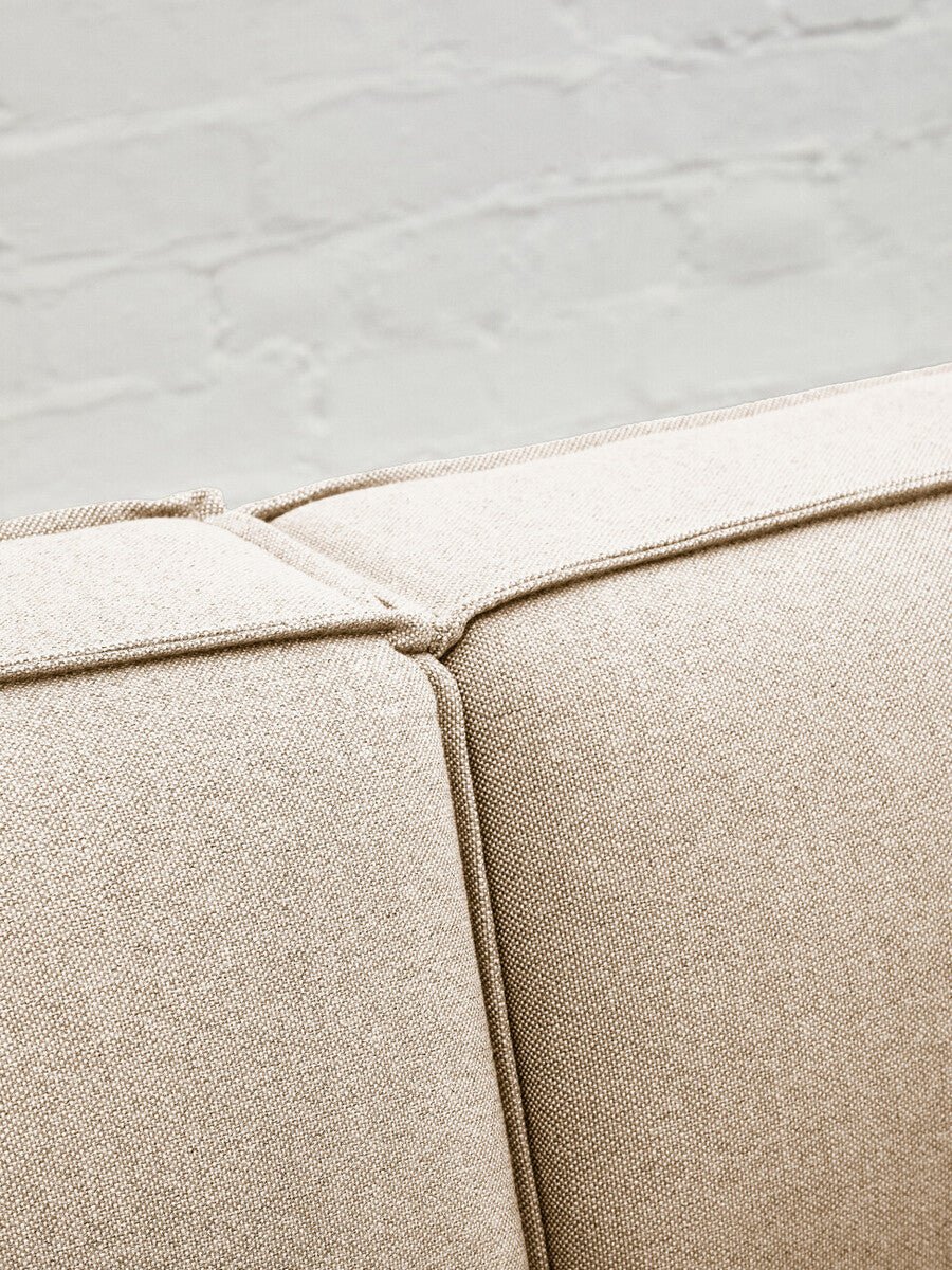 Toulouse Cream Fabric Armless Sofa. - Image 22