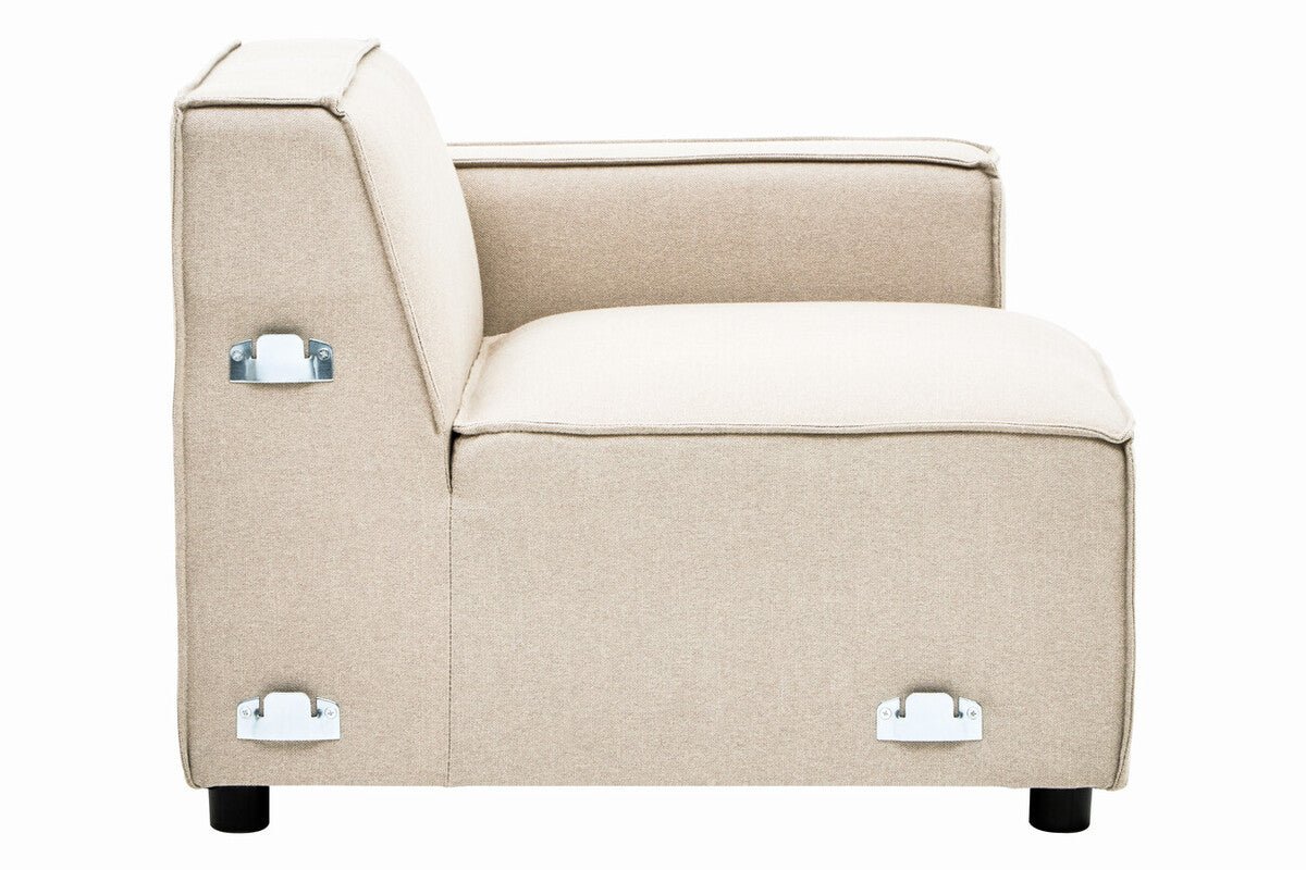 Toulouse Cream Fabric Left Arm Sofa - Image 4