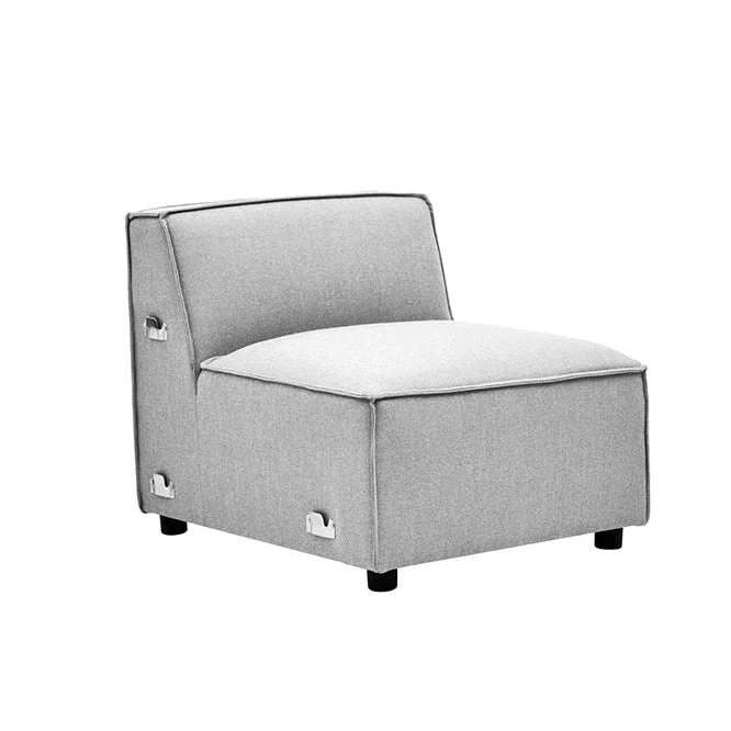 Toulouse Grey Fabric Armless Sofa - Image 4
