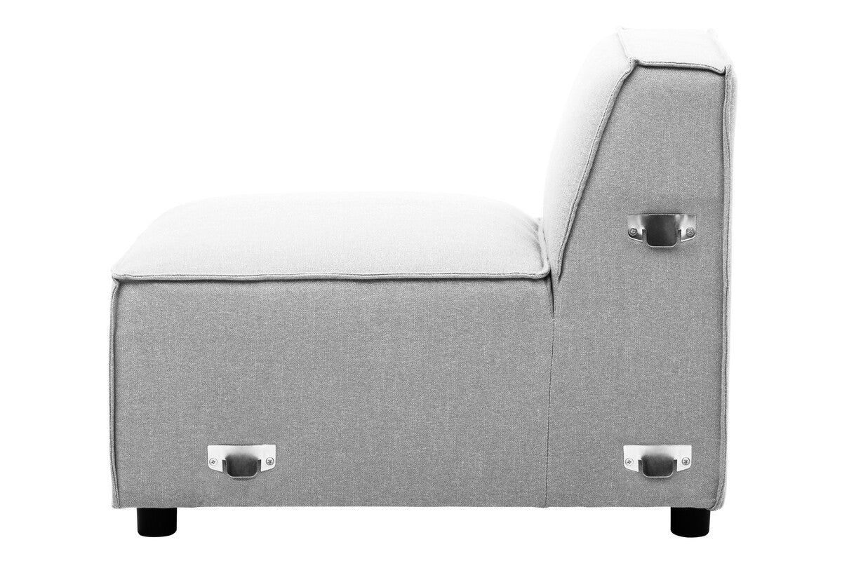 Toulouse Grey Fabric Armless Sofa - Image 9