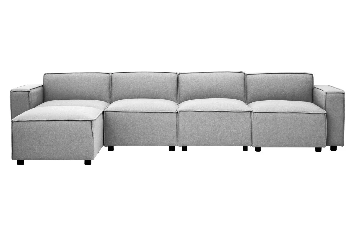 Toulouse Grey Fabric Left Arm Sofa - Image 15