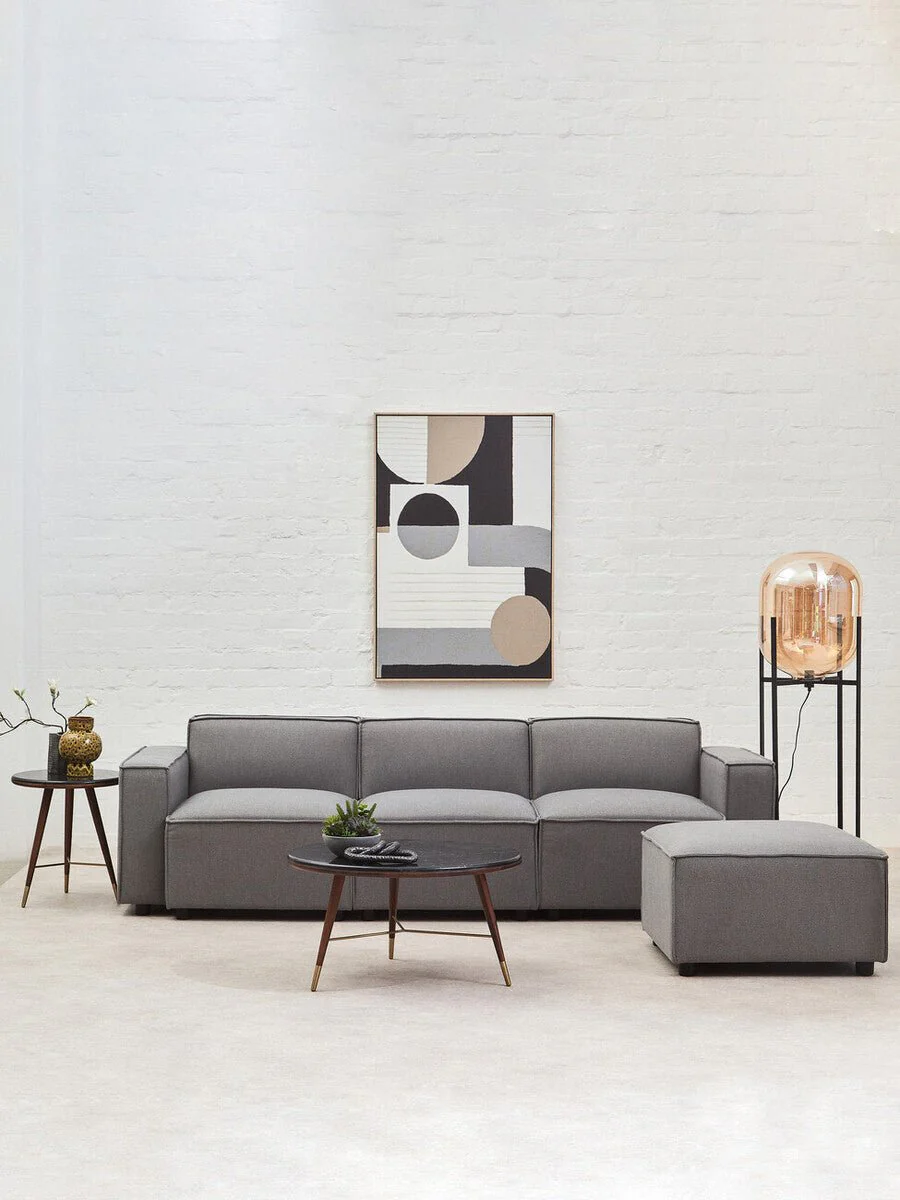 Toulouse Grey Fabric Left Arm Sofa - Image 20