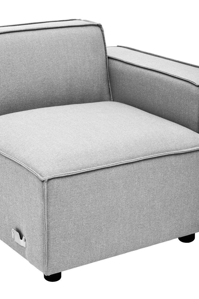 Toulouse Grey Fabric Left Arm Sofa - Image 23