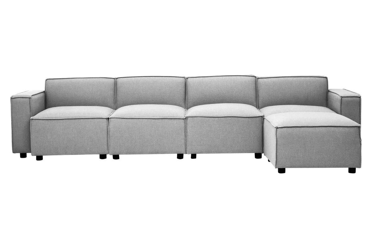 Toulouse Grey Fabric Right Arm Sofa - Image 14