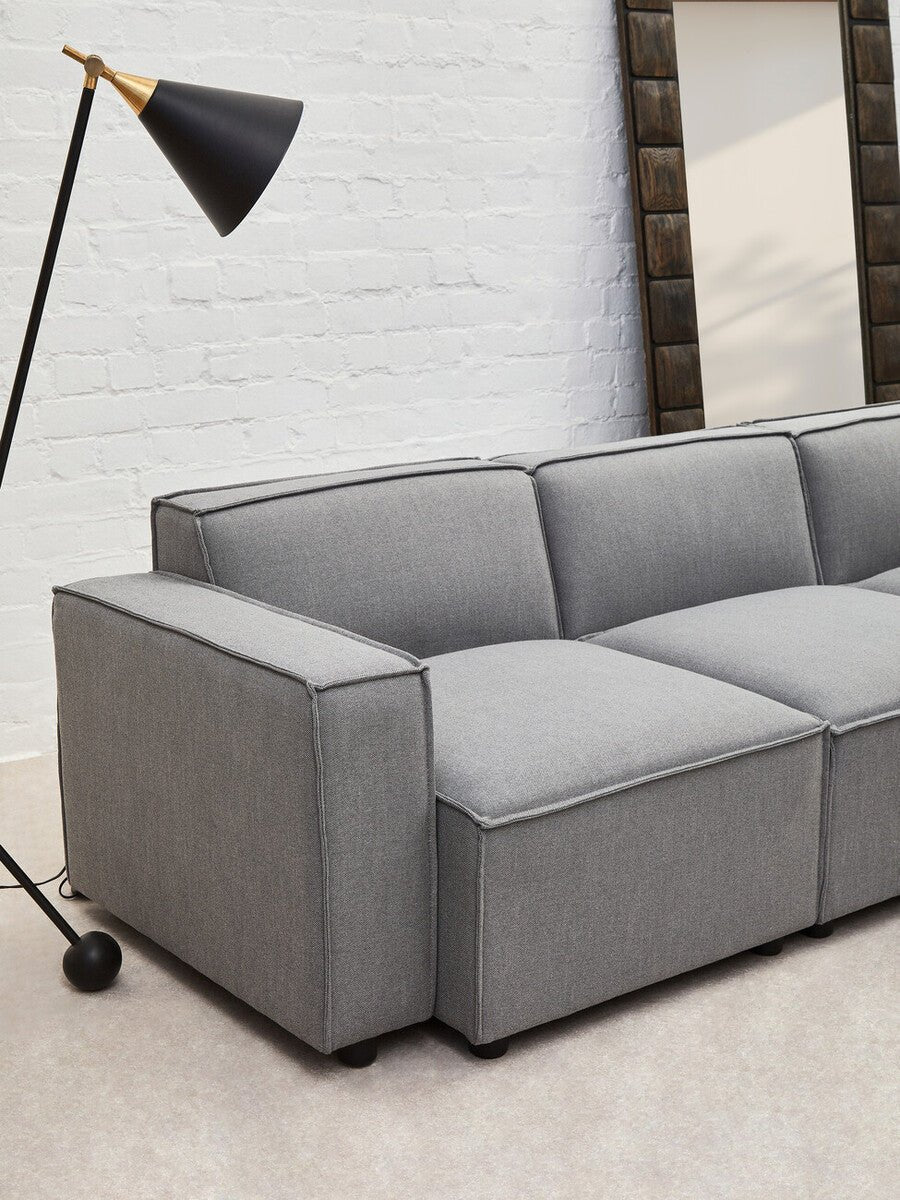 Toulouse Grey Fabric Right Arm Sofa - Image 24