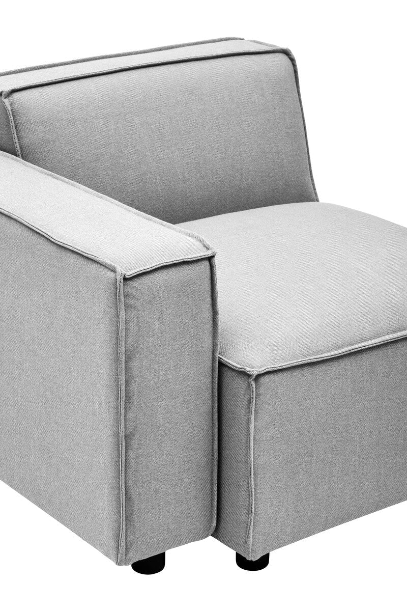 Toulouse Grey Fabric Right Arm Sofa - Image 28