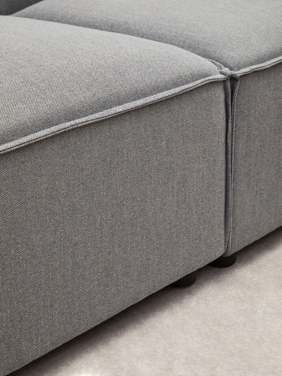 Toulouse Grey Fabric Sofa Ottoman - Image 12
