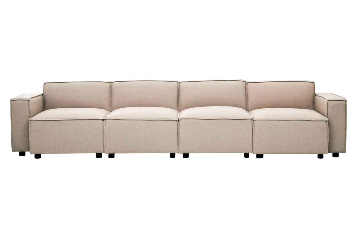 Toulouse Natural Fabric Armless Sofa - Image 10