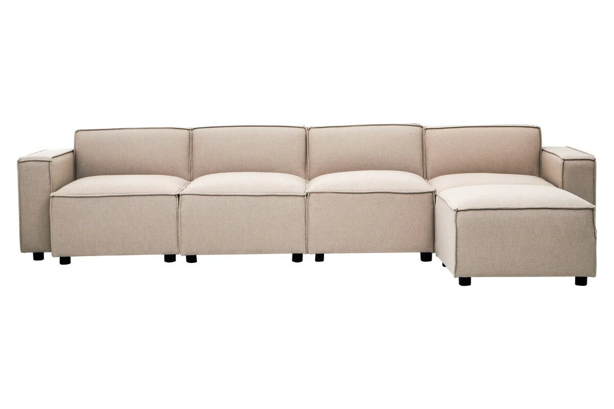 Toulouse Natural Fabric Armless Sofa - Image 11