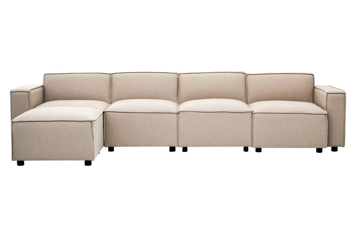 Toulouse Natural Fabric Armless Sofa - Image 12