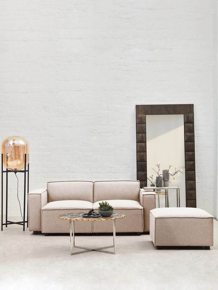 Toulouse Natural Fabric Armless Sofa - Image 14