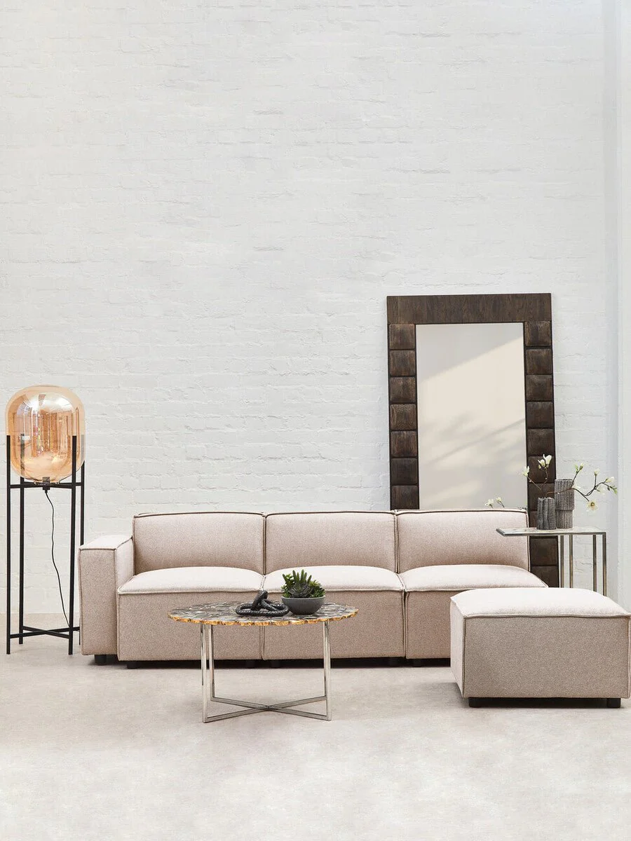 Toulouse Natural Fabric Armless Sofa - Image 15