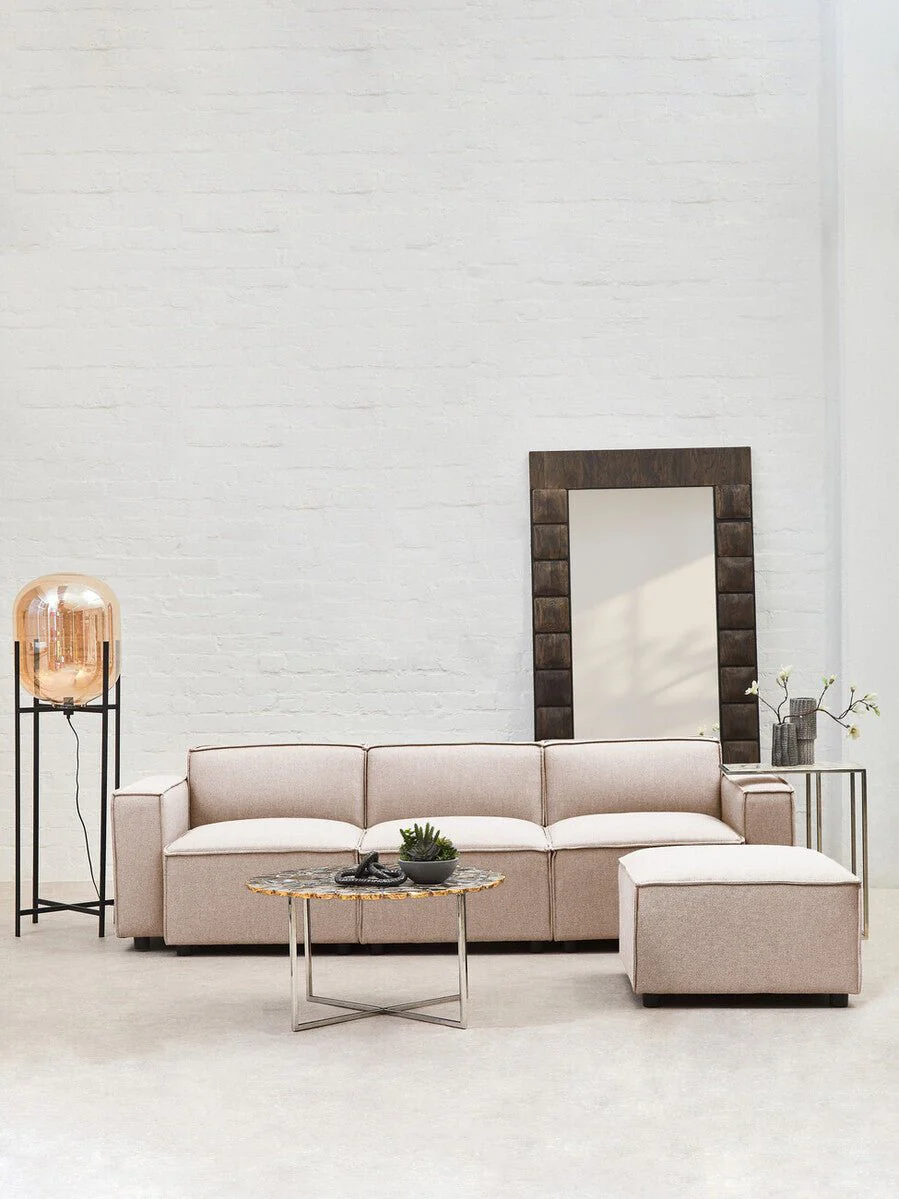 Toulouse Natural Fabric Armless Sofa - Image 16