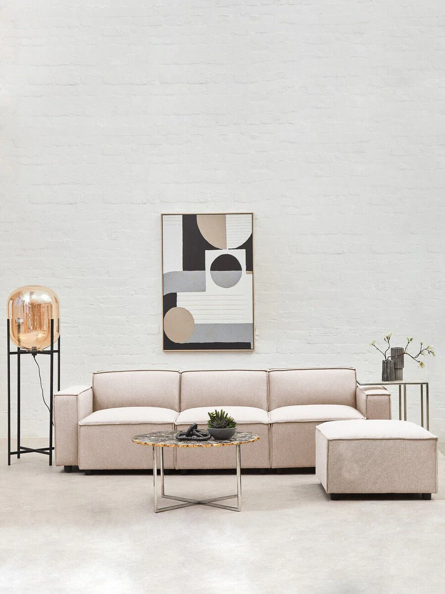 Toulouse Natural Fabric Armless Sofa - Image 17