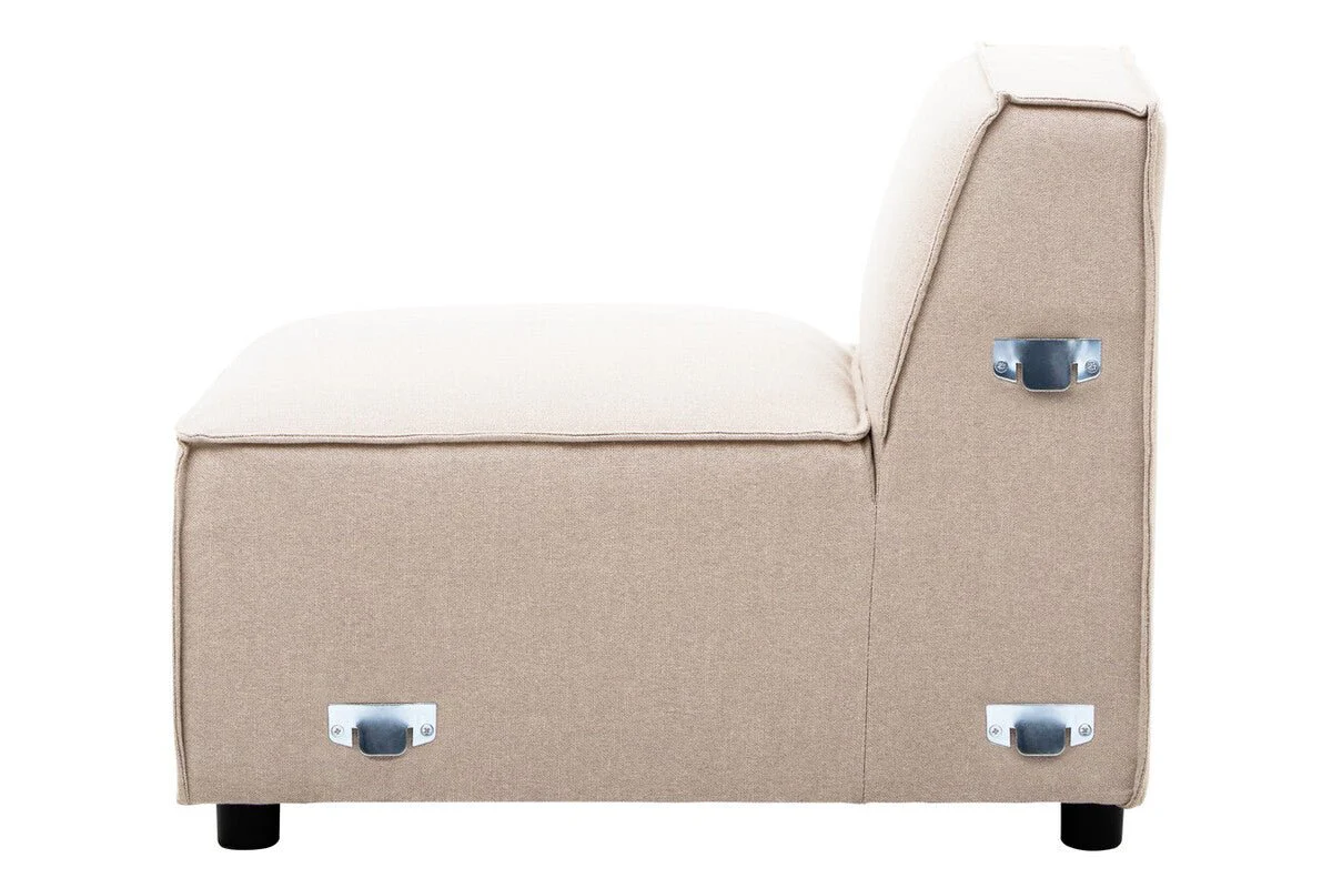 Toulouse Natural Fabric Armless Sofa - Image 2