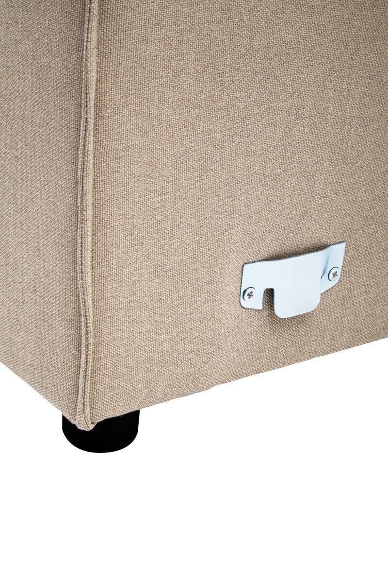 Toulouse Natural Fabric Armless Sofa - Image 22