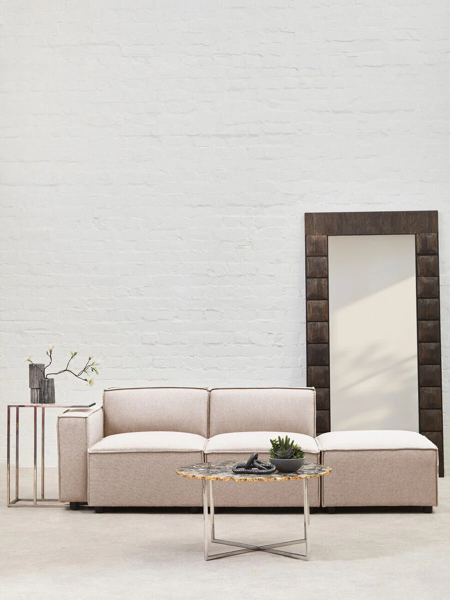 Toulouse Natural Fabric Armless Sofa - Image 5