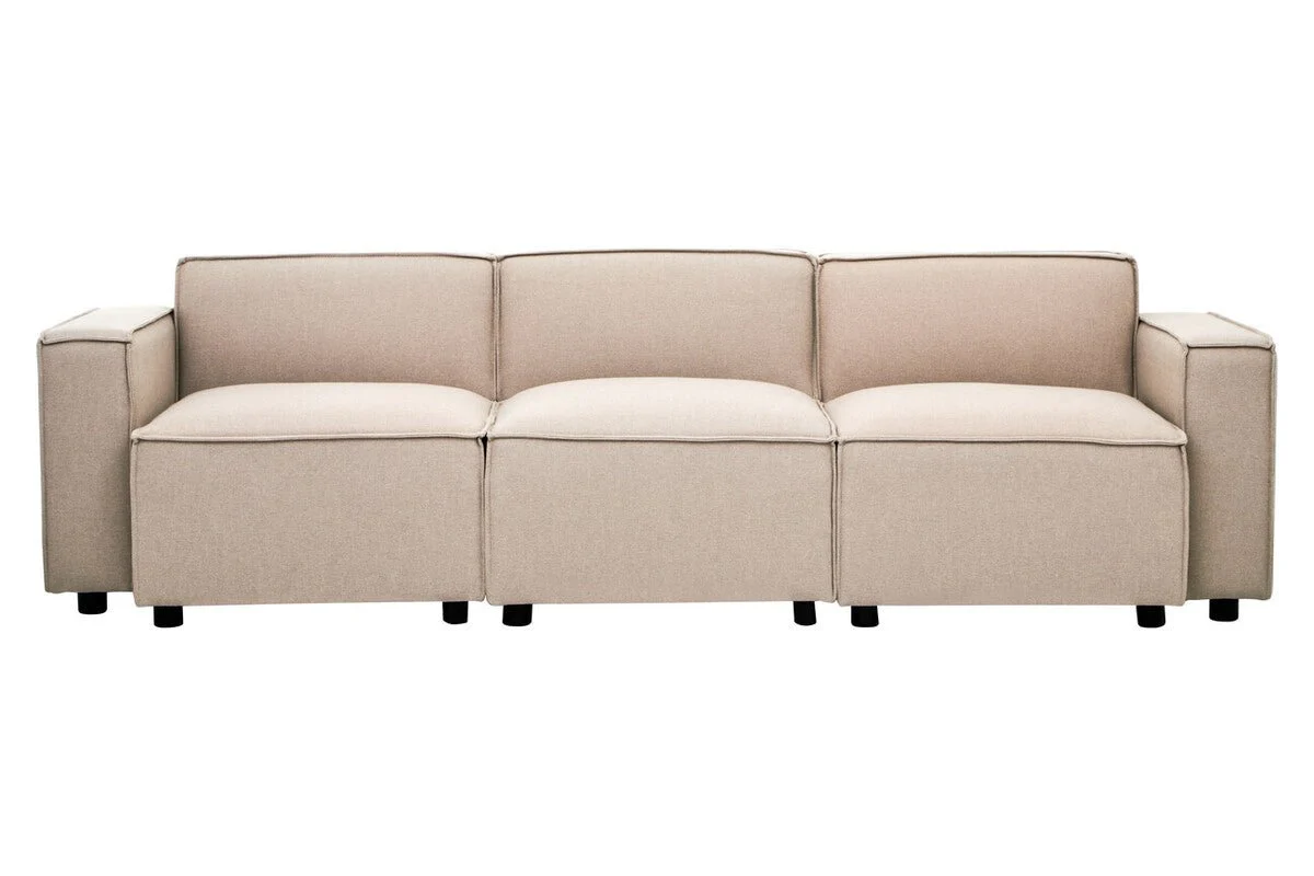 Toulouse Natural Fabric Armless Sofa - Image 7