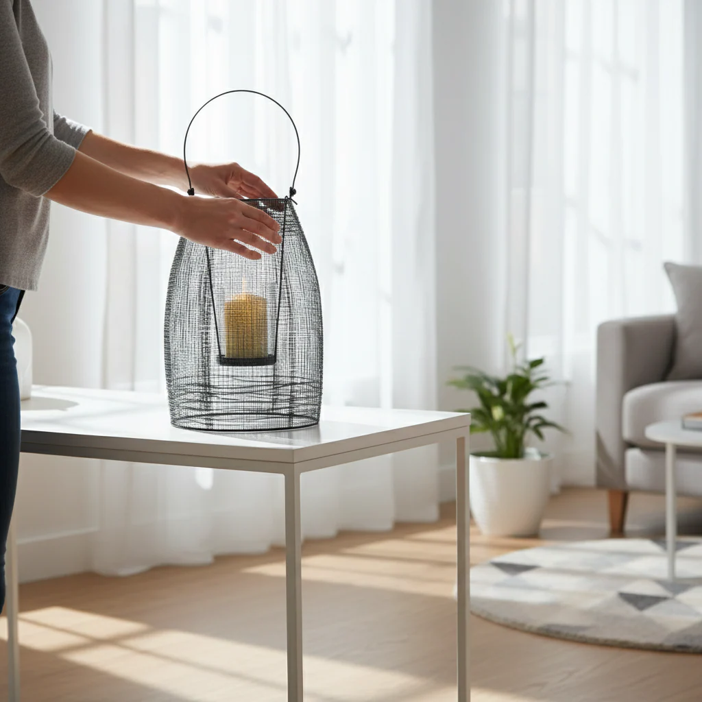 Trento Black Finish Small Lantern - Image 2