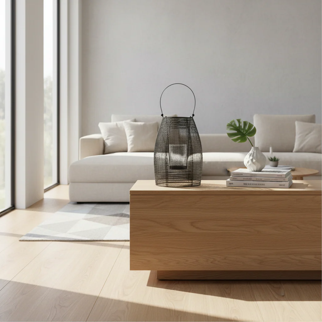 Trento Black Finish Small Lantern - Image 4